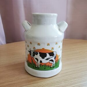 Vintage Ceramic Milk‎ Jug with Cow In Field Design
